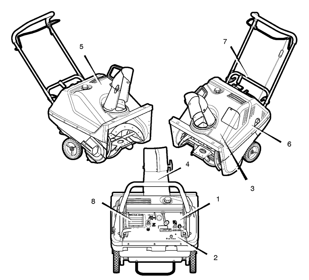 Decals Diagram and Parts List for 622591X85NA 2004 Briggs and Stratton Snow Blower